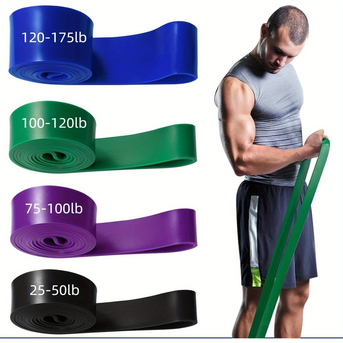 Resistance Band Set - Premium Fitness Bands for Men and Women, Pull Up Assist, Exercise and Body Sculpting, Leg Exercise, Resistance Training and Strength Building