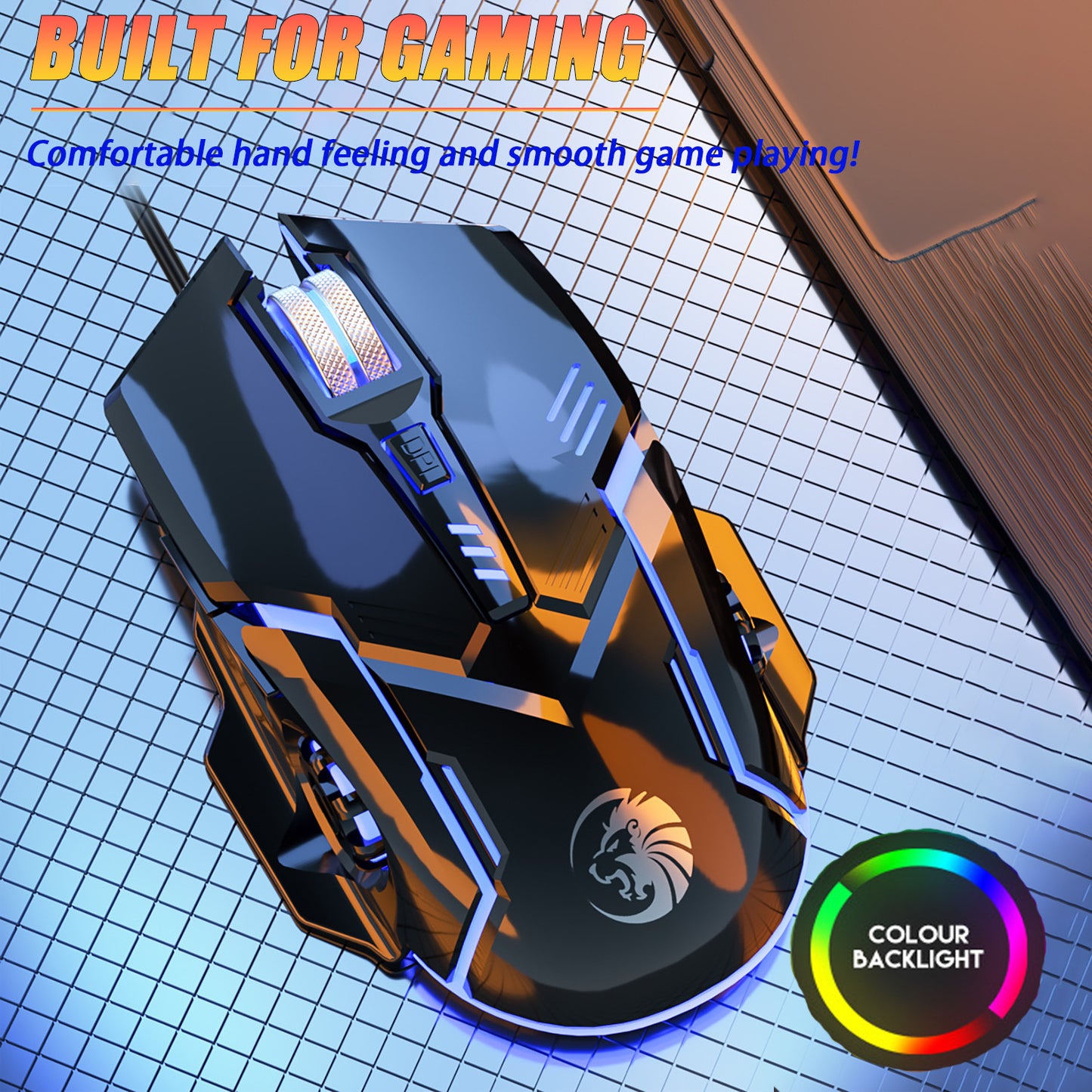 Pro Gaming Wired Usb Mouse With Led Colorful Lighting - Ergonomic Mechanical Design For Desktop, Laptop & Tablet Use Ergonomic Wireless Mouse Gaming Mousepad