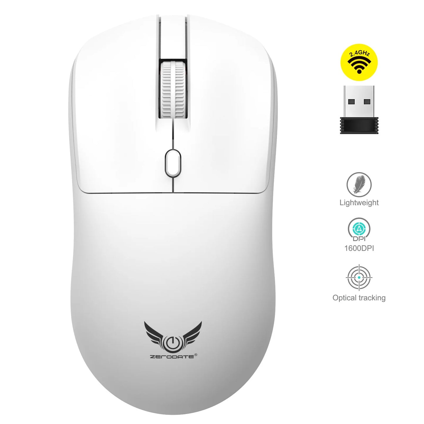 Wireless 2.4G Mouse Light Weight Design DPI Adjustable Plug And Play Low Noise Button Simple Style Mause Office Use Or Gaming