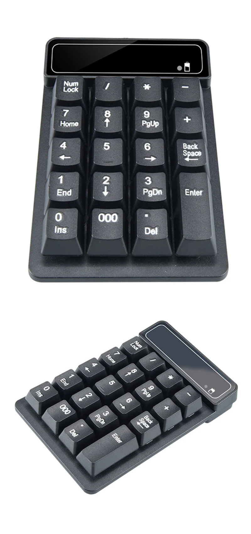 Wireless Digital Keypad With Mechanical Feel 19 Keys 2.4G Mini Keyboard Waterproof Ergonomic Multi System Compatibility Keyboard