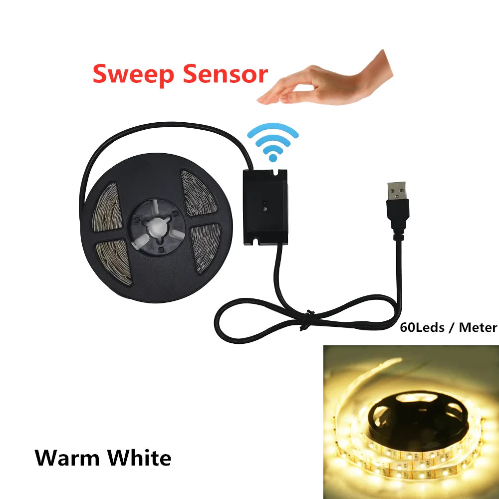 Motion Sensor LED Lights For Kitchen LED Under Cabinet Light Bedside Stairs Wardrobe Night Security Lamp Power Lamp Side Light