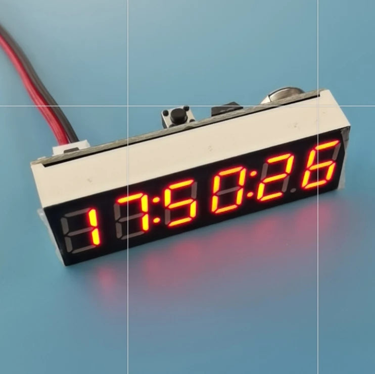 0.36" 6-bit Clock LED Digital Electronic Clock W Second Display Module Power Off Memory Brightness Adjustment Dc 5V 12V