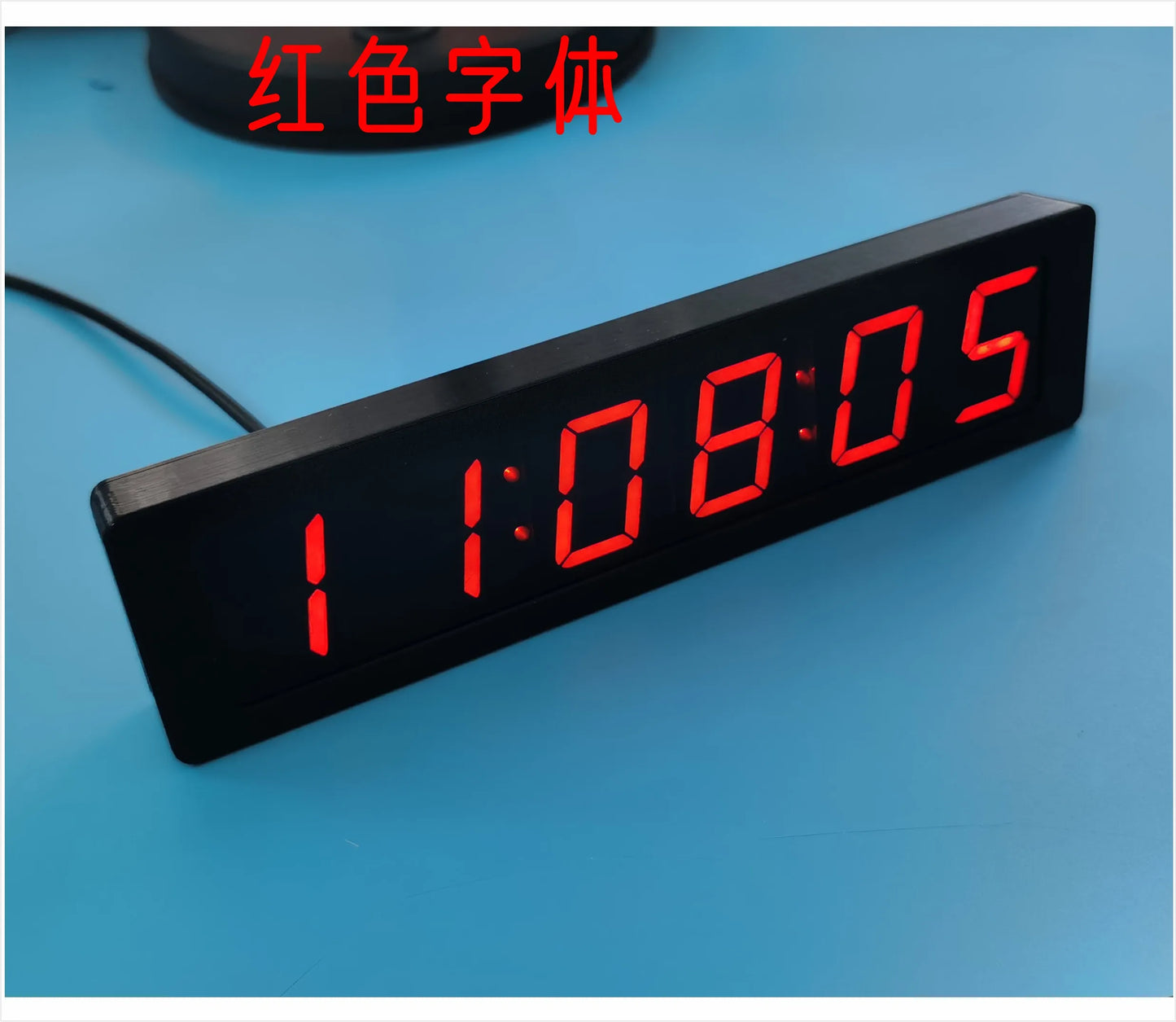 1.2" 6-bit Clock LED Digital Electronic Clock W Second Display TIME Alarm Clock Temperature GPS Beidou Automatic timing Typc-C