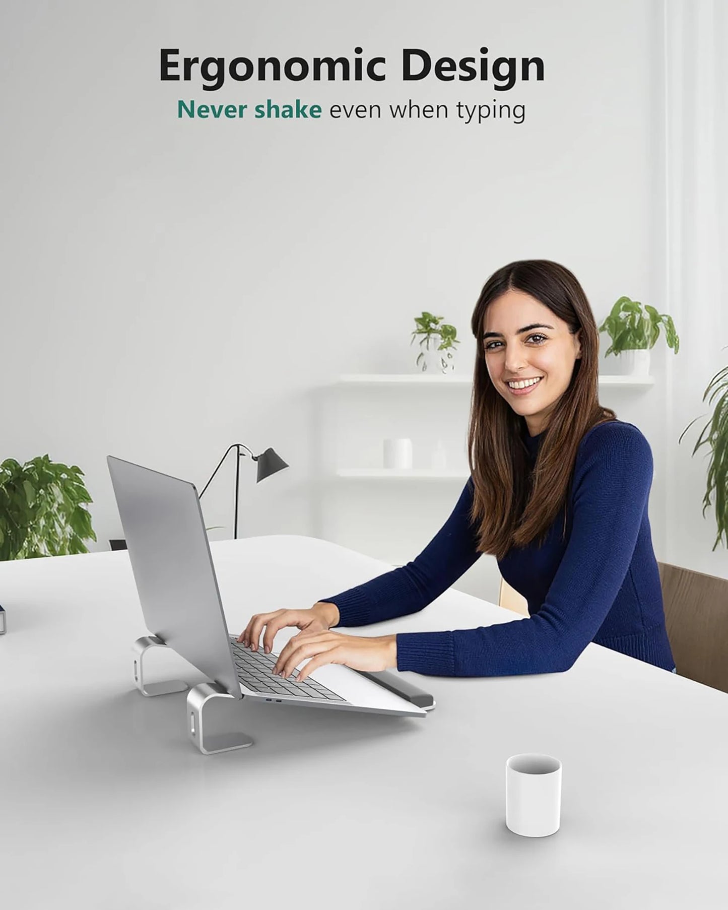 Ergonomic Laptop Stand Aluminum Alloy Laptop Stand Aluminum Portable Laptop Stand for Base with Wrist Pad