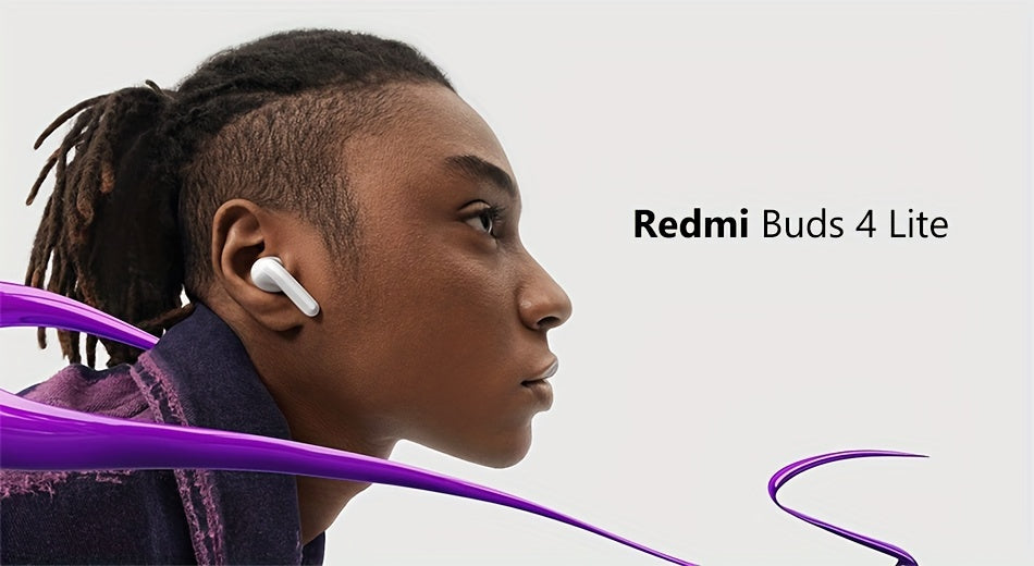 Xiaomi Redmi Buds 4 Lite - Wireless Earbuds with Black and White Color Options, Compact Design, Long Battery Life, and Crystal-Clear Sound Quality