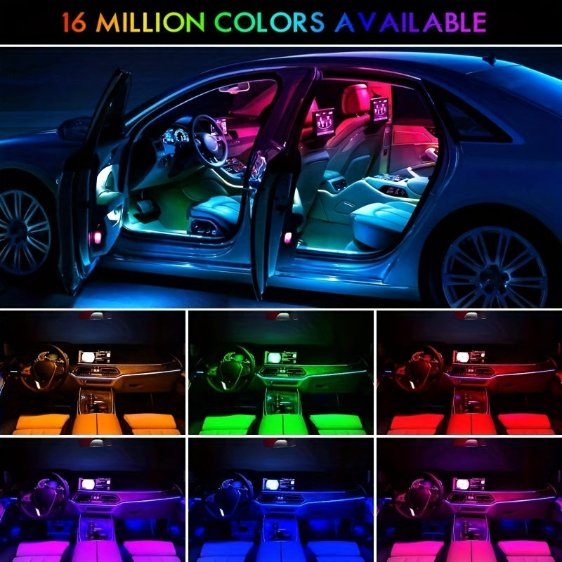 Easy Installation, Automotive High Brightness Neon Kits, Automotive LED Light Strips, Interior Lights, Christmas Decorations, USB Neon Accessories, Ambiance Light Strips, Foot Space Neon Kits, Without Battery