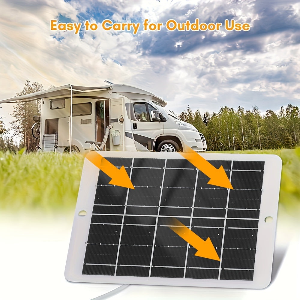 3W-5V Portable Solar Charger with USB, Safe for Power Banks & Phones, Ideal for Outdoor Camping, Flashlights, Sports Cameras, Small Fans