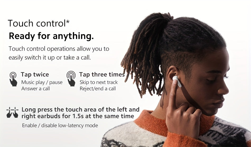 Xiaomi Redmi Buds 4 Lite - Wireless Earbuds with Black and White Color Options, Compact Design, Long Battery Life, and Crystal-Clear Sound Quality