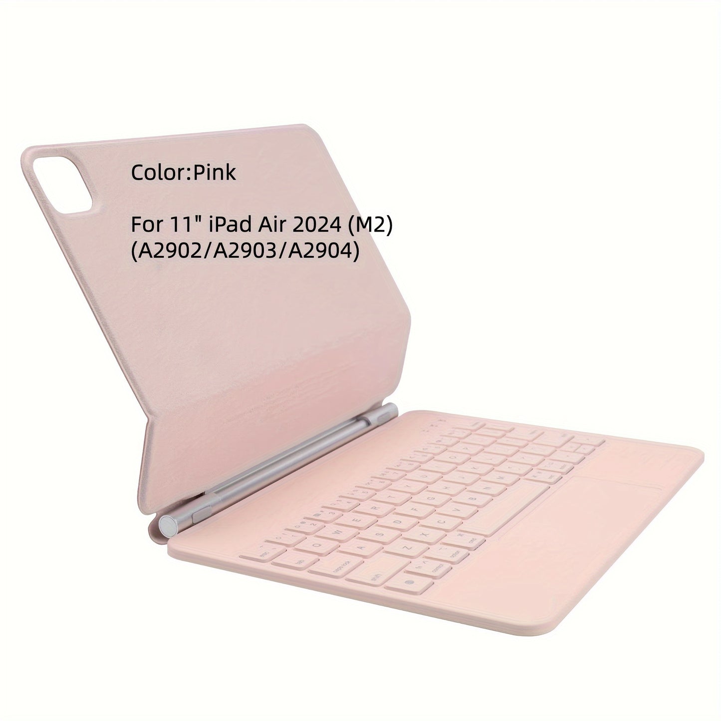 DVWDVW 7-Color Backlit For IPAD Keyboard Case, PU Leather, Magic Magnetic Stand Keyboard For IPad Pro 2024 (M4) With Multi-Touch Trackpad, Floating Design, 7 Colors Backlit, Wireless Keyboard Case