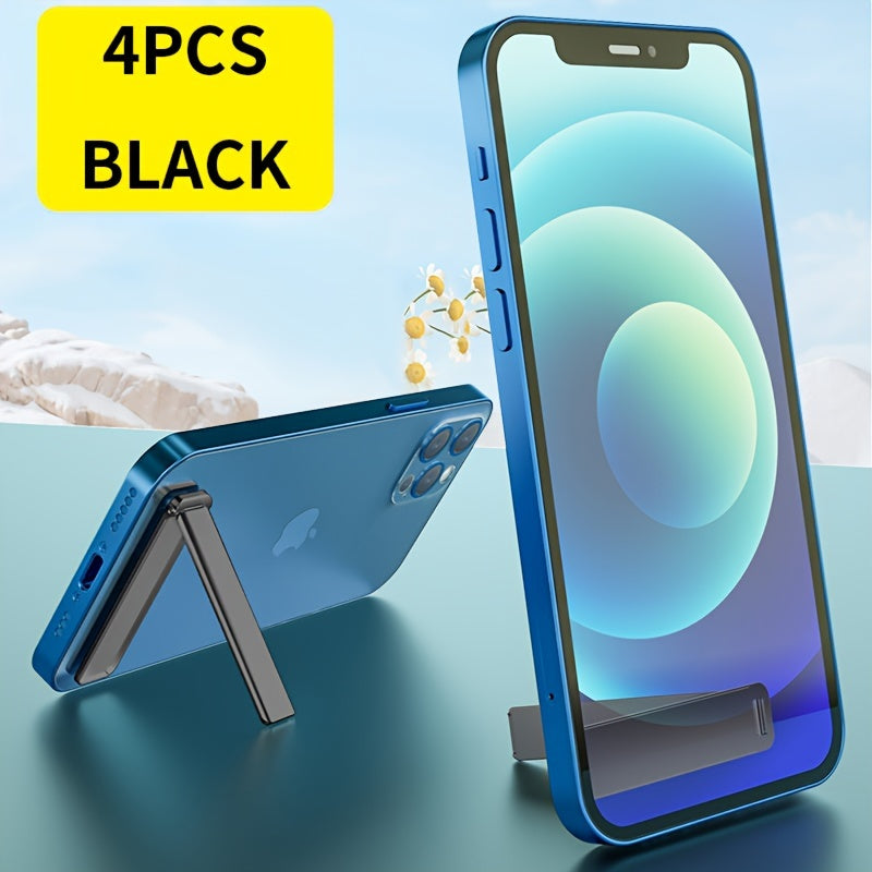 Two Packs Of Ultra-thin, Portable, High-strength Zinc Alloy Golden Phone Stands With High Stickiness. Adjust To Horizontal And Vertical Positions, Freeing Your Hands For Video Calls And Watching Movies, Suitable For Phones Wi