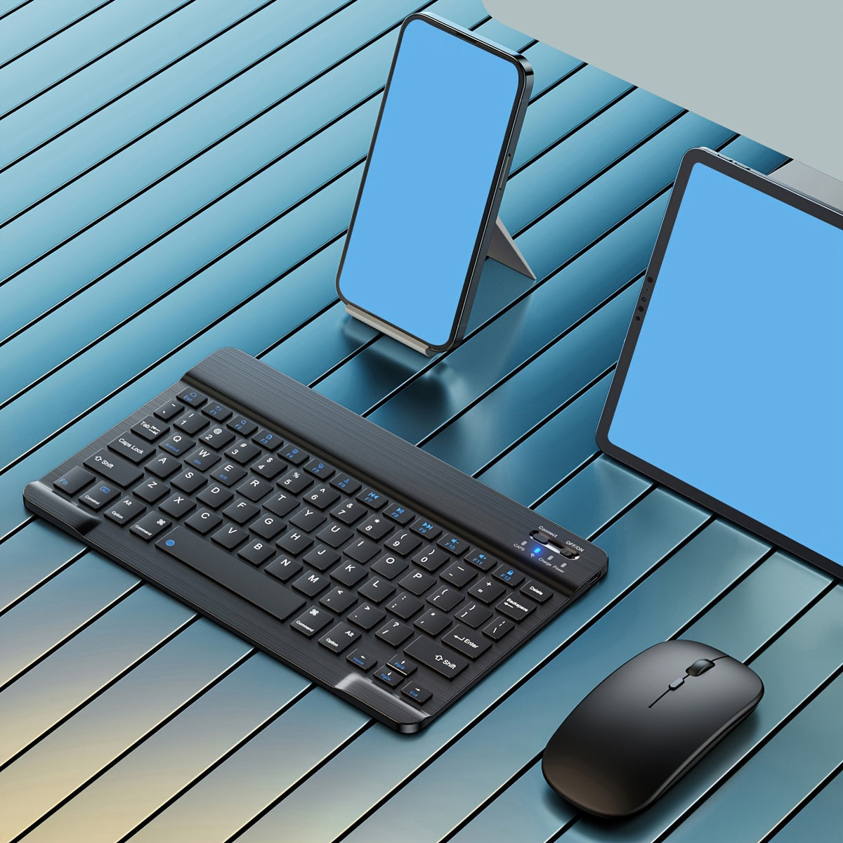 Suitable For Ipad, Ipad Pro, Ipad Mini, Ipad Air, Rechargeable Ultra-Thin Wireless Keyboard For Apple, Iphone, Samsung Tablet Smartphone IOS Android Windows, Portable Mini Wireless 10 Inch Keyboard