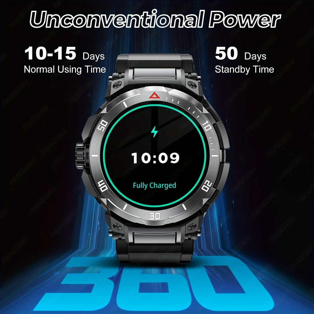 2025 New 3-In-1 Smartwatch with Wireless Earbuds for Men, Music And Fitness Features, 1.46-Inch HD Display, Call Functionality, Speaker, Recording, Sports Tracker, Compatible with Ios And Android, Long Battery Life