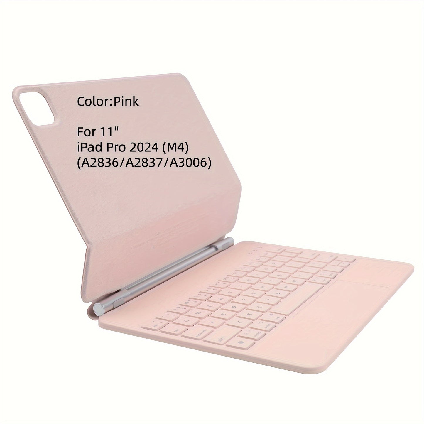 DVWDVW 7-Color Backlit For IPAD Keyboard Case, PU Leather, Magic Magnetic Stand Keyboard For IPad Pro 2024 (M4) With Multi-Touch Trackpad, Floating Design, 7 Colors Backlit, Wireless Keyboard Case