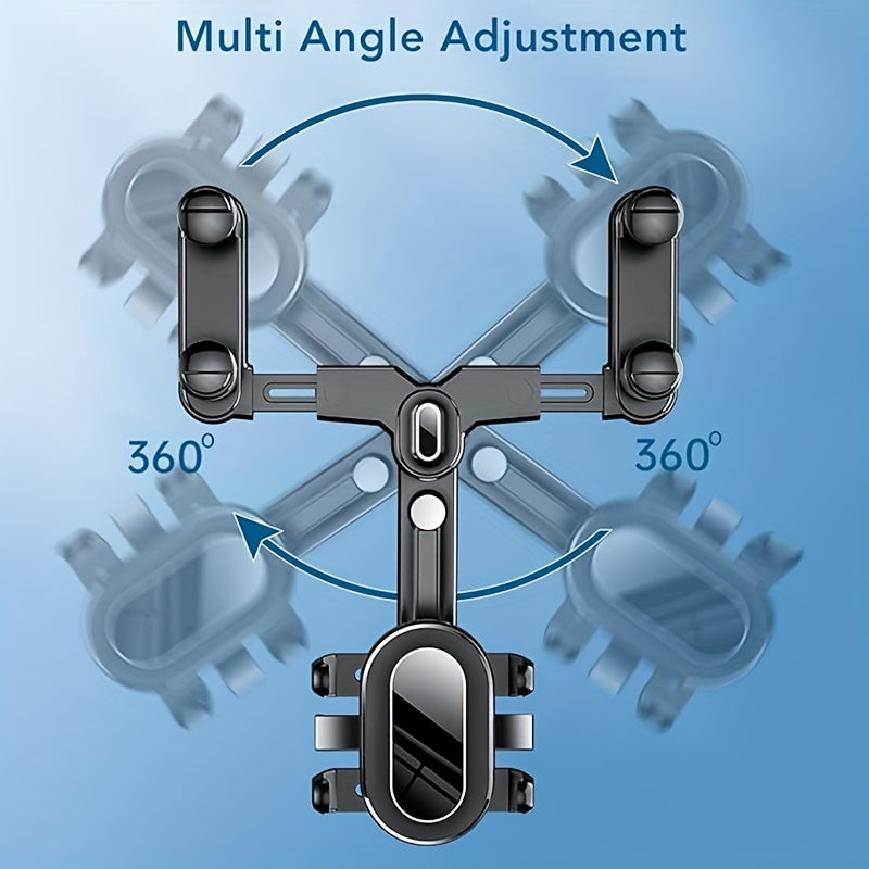 Car Phone Mount - Rotatable & Retractable, Waterproof ABS, Fits All Vehicles
