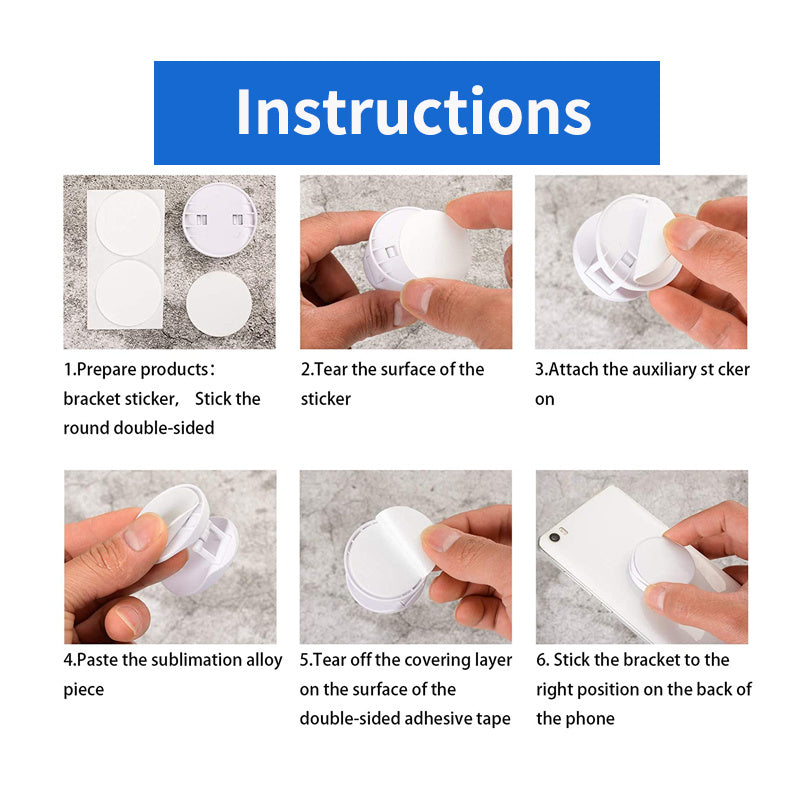 30 Pieces Sublimation Phone Holders - Collapsible, Heat Press & Blank - Perfect for Gripping Your Phone!