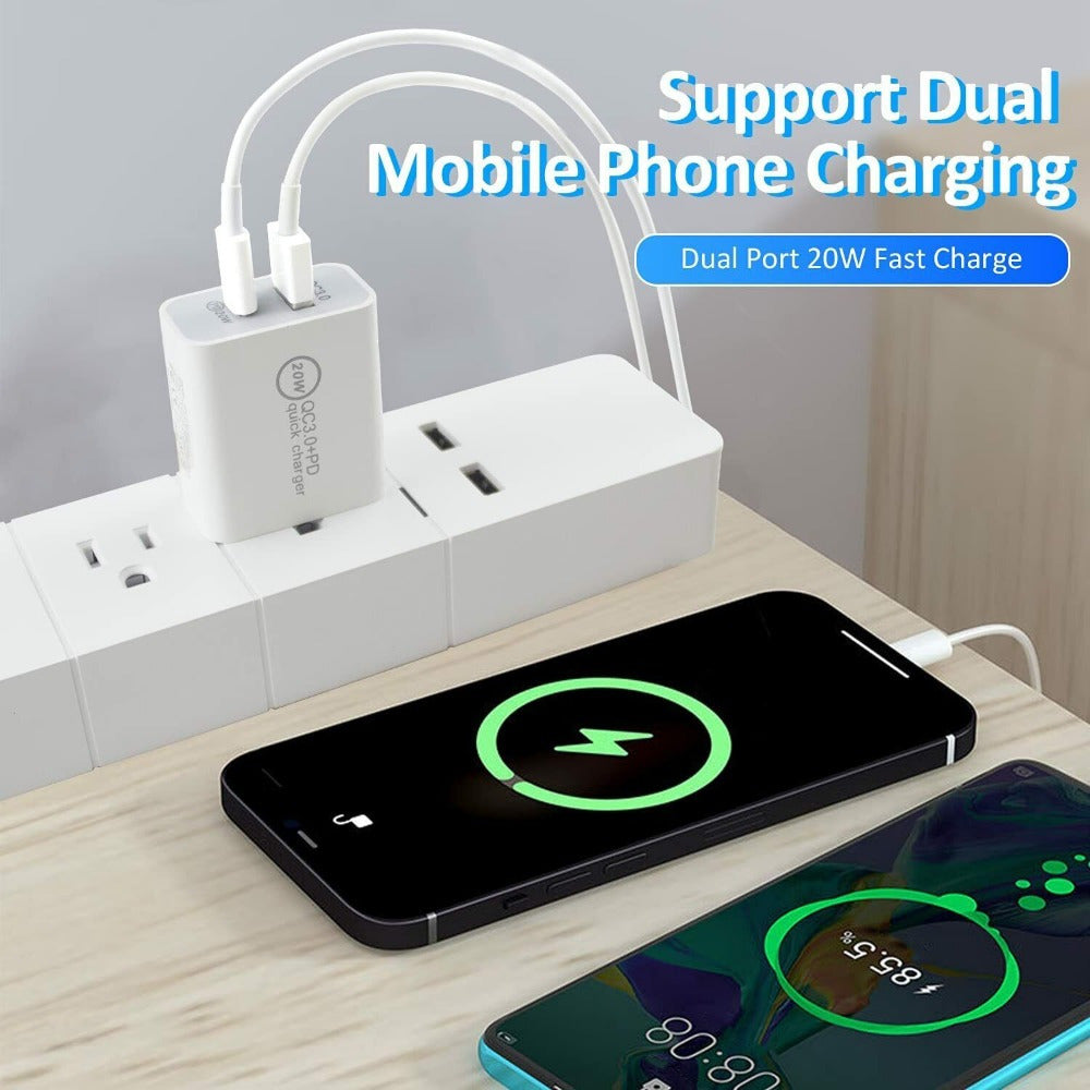 20W USB C Fast Charger PD USB C To C Cable Type C Adapter For Samsung, IPad Pro