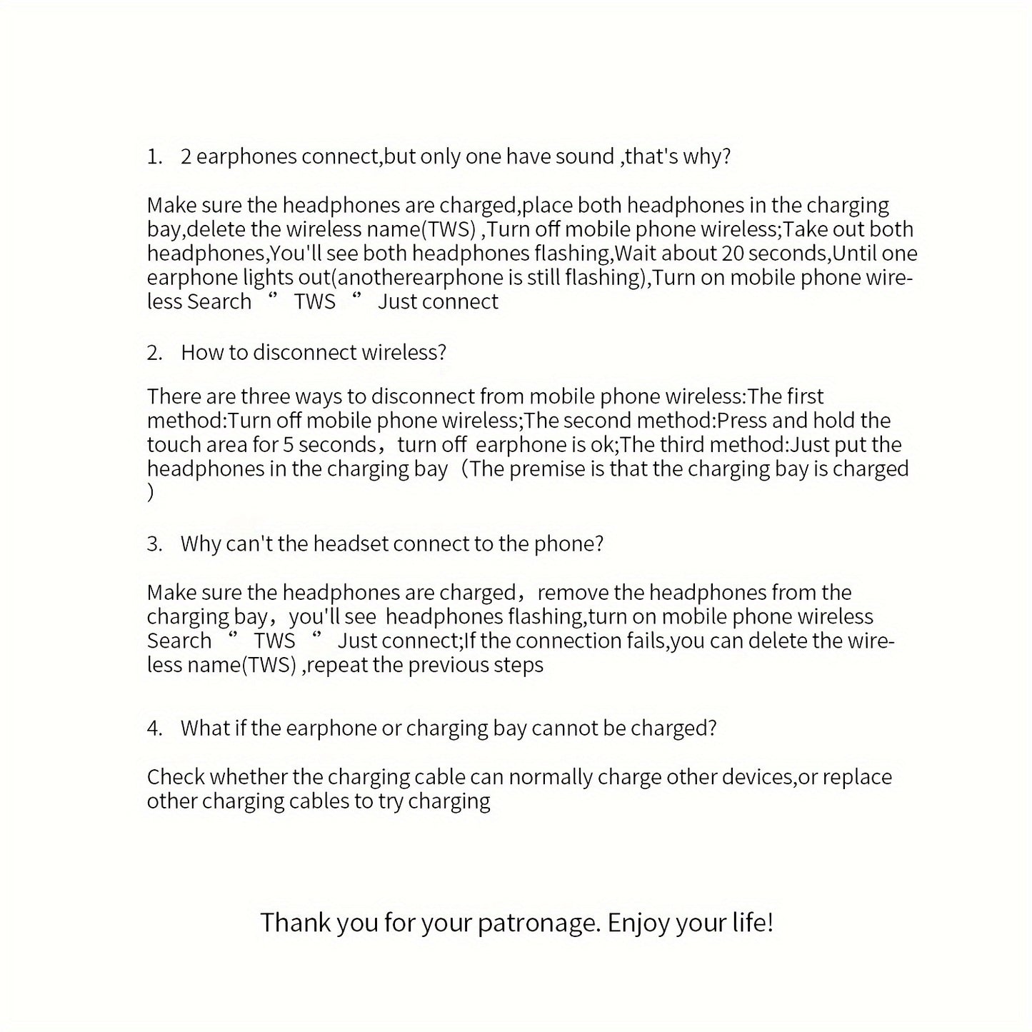 Long-Life Wireless Earbuds - Large Capacity Battery, LED Power Display, Microphone, Compatible with All Mobile Phones - Perfect Birthday Gifts for Students, Men, Women