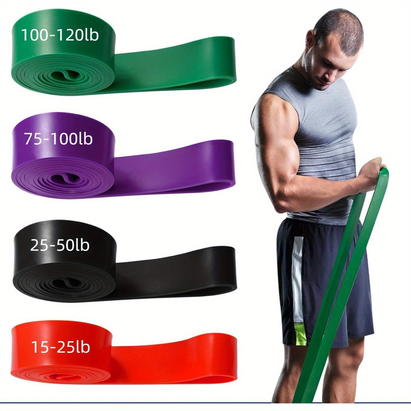 Resistance Band Set - Premium Fitness Bands for Men and Women, Pull Up Assist, Exercise and Body Sculpting, Leg Exercise, Resistance Training and Strength Building