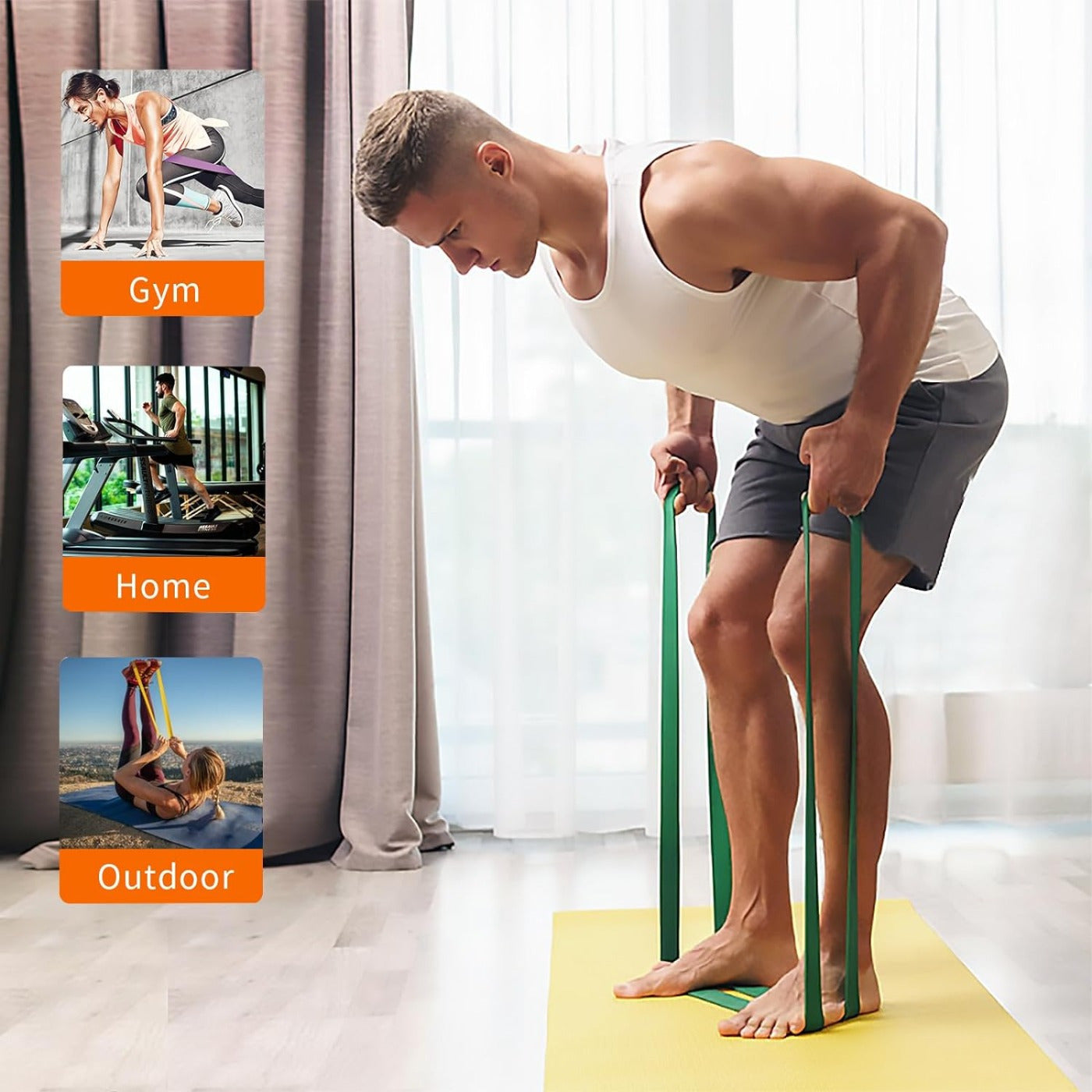 Resistance Band Set - Premium Fitness Bands for Men and Women, Pull Up Assist, Exercise and Body Sculpting, Leg Exercise, Resistance Training and Strength Building