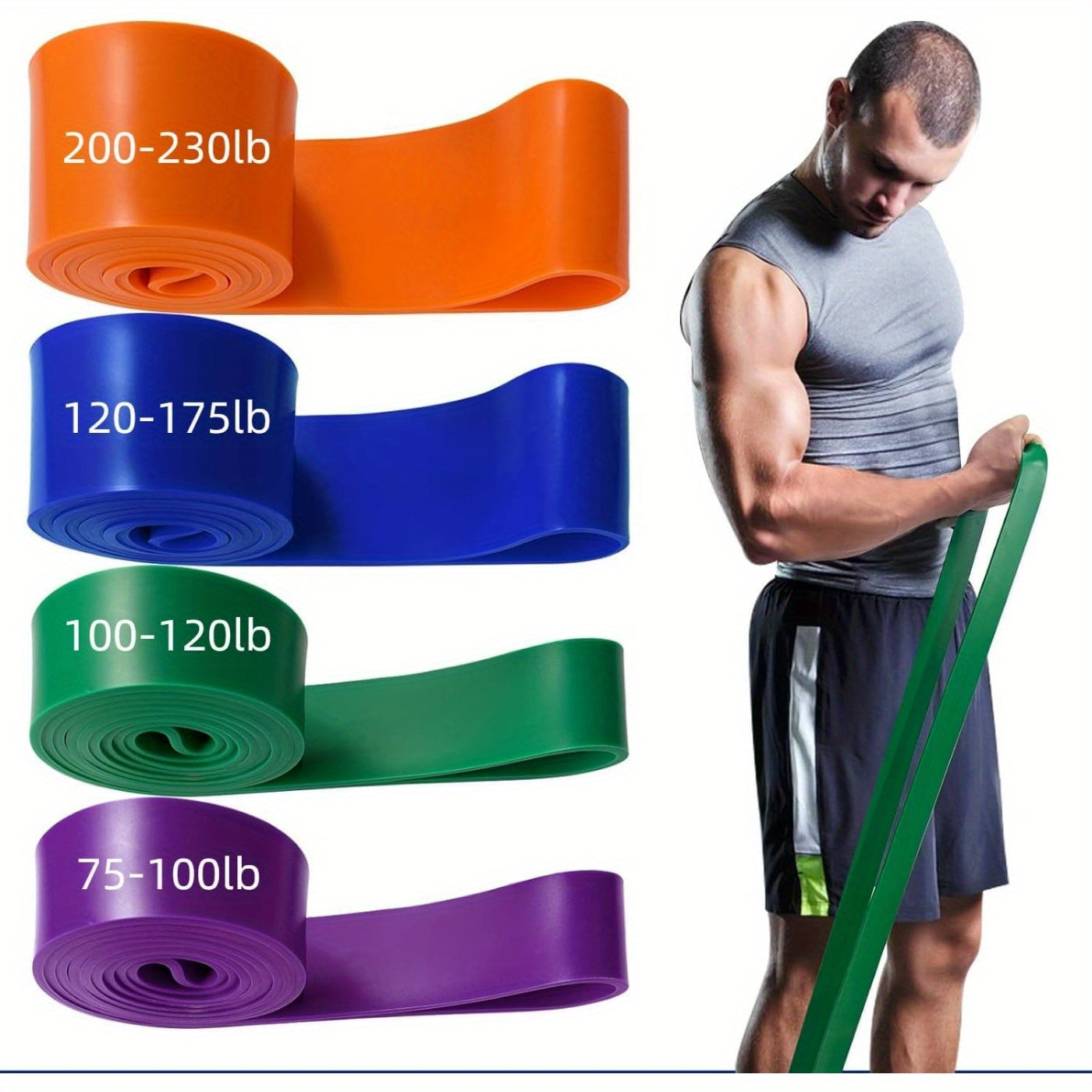 Resistance Band Set - Premium Fitness Bands for Men and Women, Pull Up Assist, Exercise and Body Sculpting, Leg Exercise, Resistance Training and Strength Building