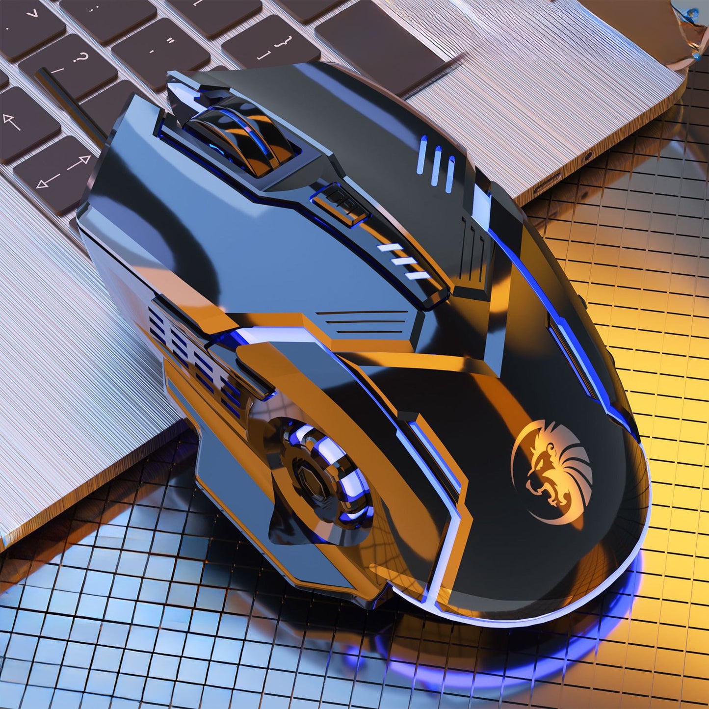 Pro Gaming Wired Usb Mouse With Led Colorful Lighting - Ergonomic Mechanical Design For Desktop, Laptop & Tablet Use Ergonomic Wireless Mouse Gaming Mousepad