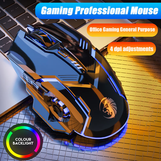 Pro Gaming Wired Usb Mouse With Led Colorful Lighting - Ergonomic Mechanical Design For Desktop, Laptop & Tablet Use Ergonomic Wireless Mouse Gaming Mousepad