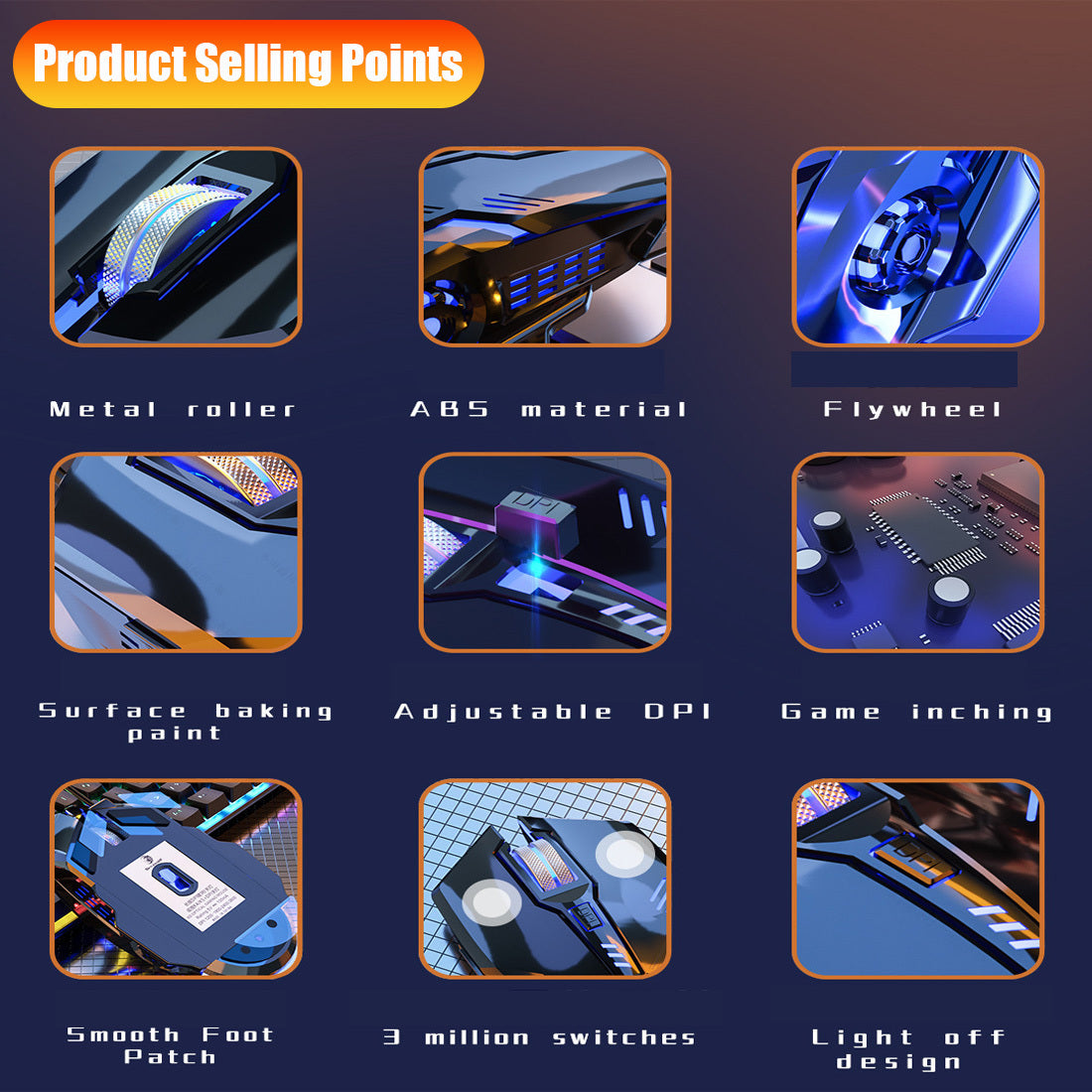 Pro Gaming Wired Usb Mouse With Led Colorful Lighting - Ergonomic Mechanical Design For Desktop, Laptop & Tablet Use Ergonomic Wireless Mouse Gaming Mousepad