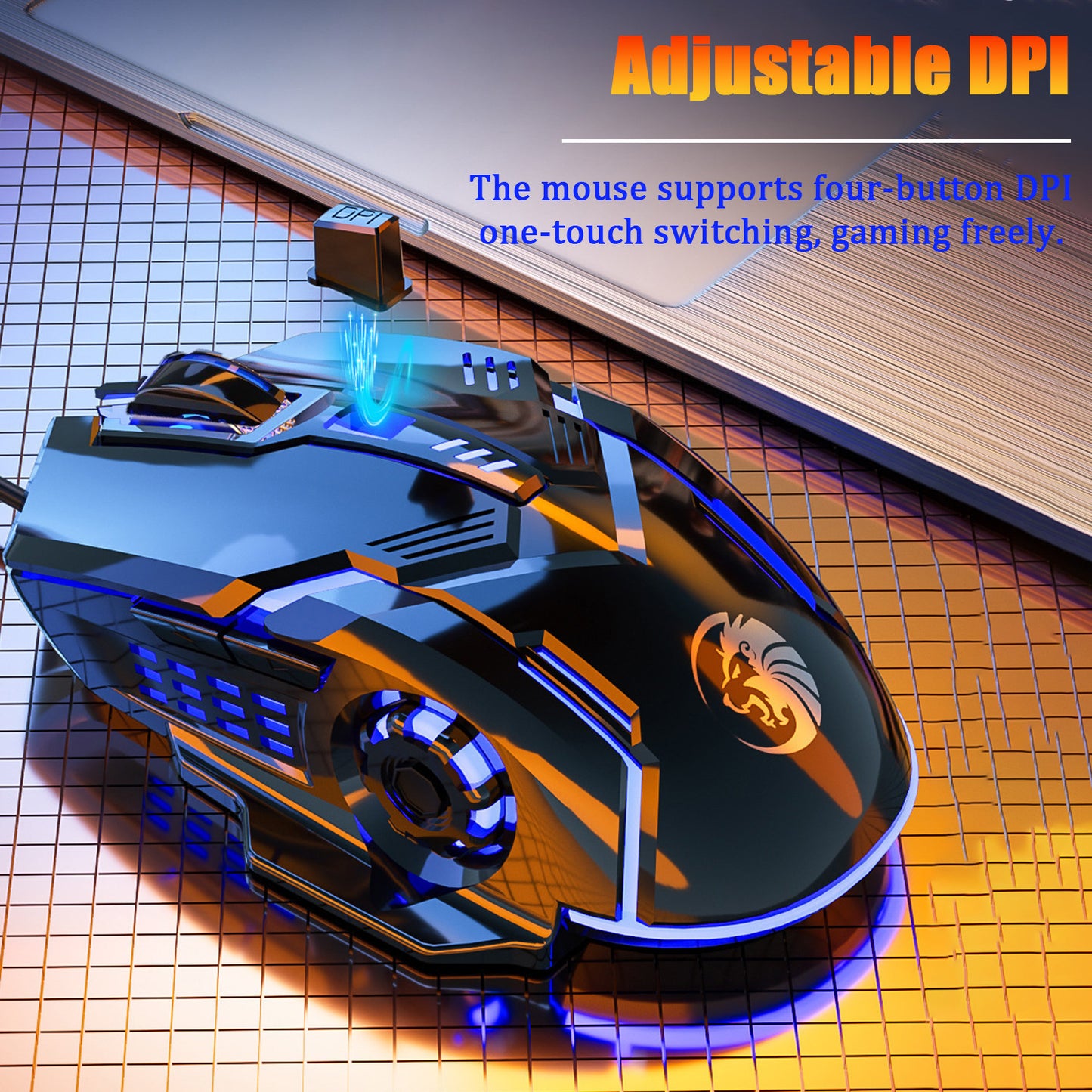 Pro Gaming Wired Usb Mouse With Led Colorful Lighting - Ergonomic Mechanical Design For Desktop, Laptop & Tablet Use Ergonomic Wireless Mouse Gaming Mousepad