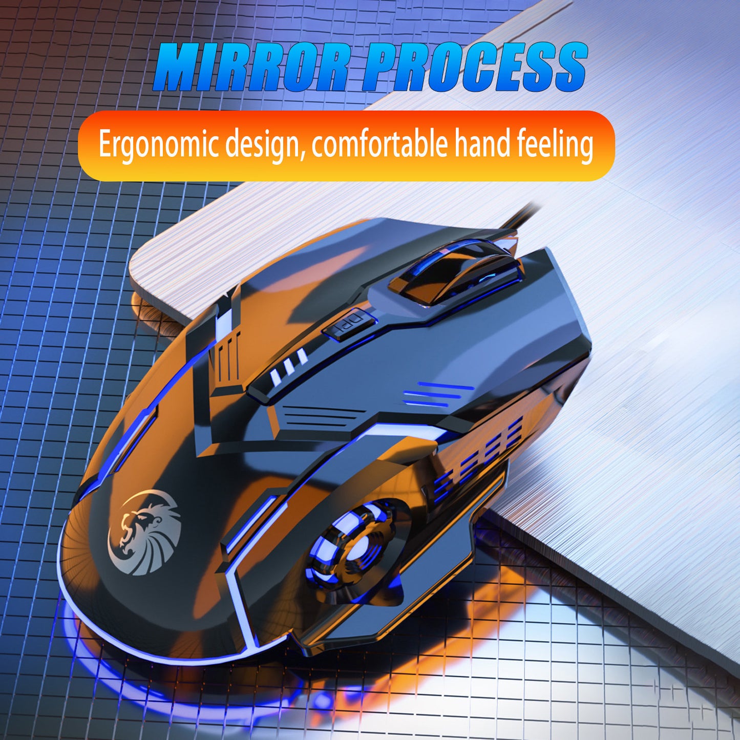 Pro Gaming Wired Usb Mouse With Led Colorful Lighting - Ergonomic Mechanical Design For Desktop, Laptop & Tablet Use Ergonomic Wireless Mouse Gaming Mousepad