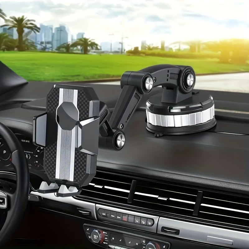 [Rotatable Car Phone Mount] 360° Rotatable Car Phone Mount - Telescopic, Shockproof with Strong Adhesive Gel Pad for Large Trucks & Vehicles