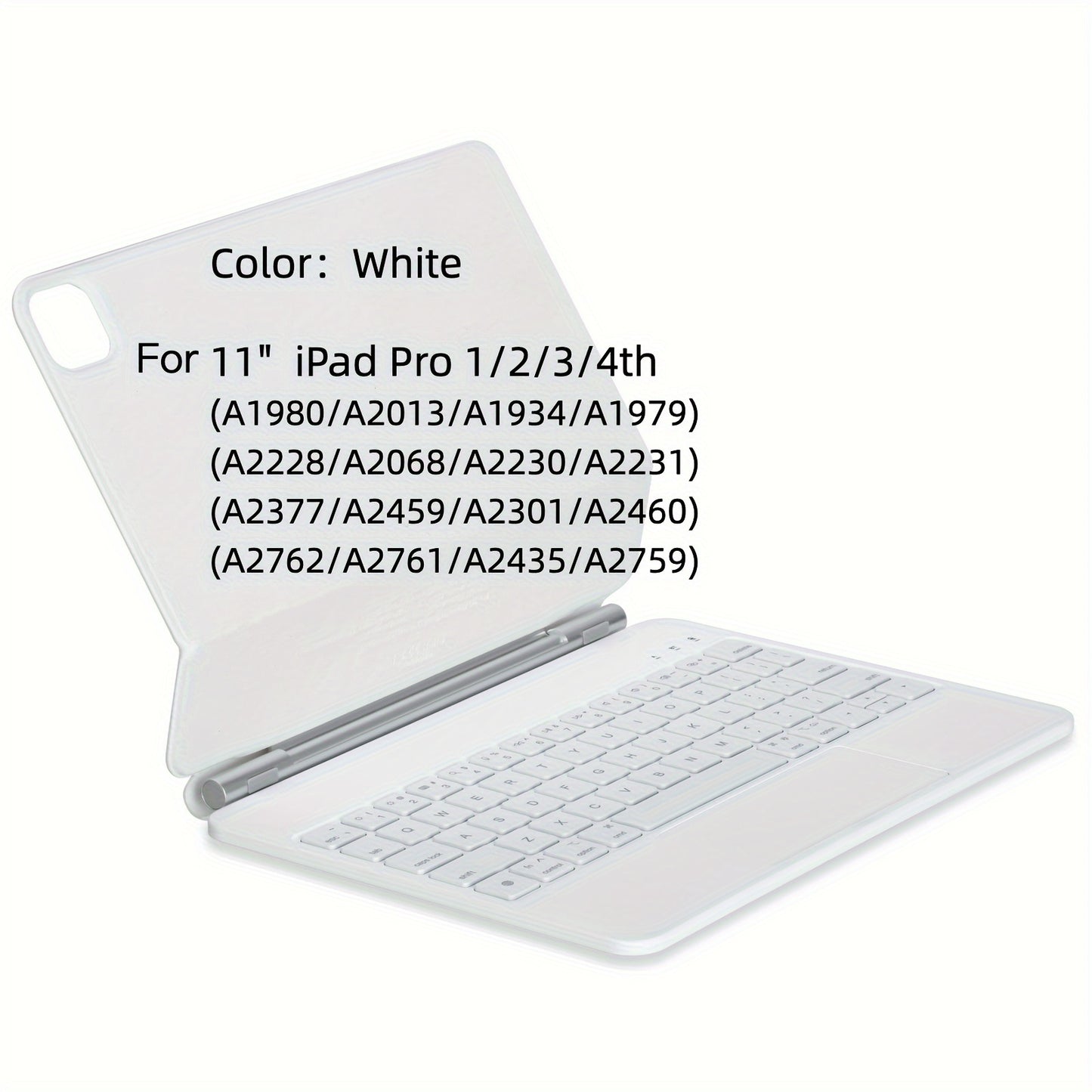 DVWDVW 7-Color Backlit For IPAD Keyboard Case, PU Leather, Magic Magnetic Stand Keyboard For IPad Pro 2024 (M4) With Multi-Touch Trackpad, Floating Design, 7 Colors Backlit, Wireless Keyboard Case