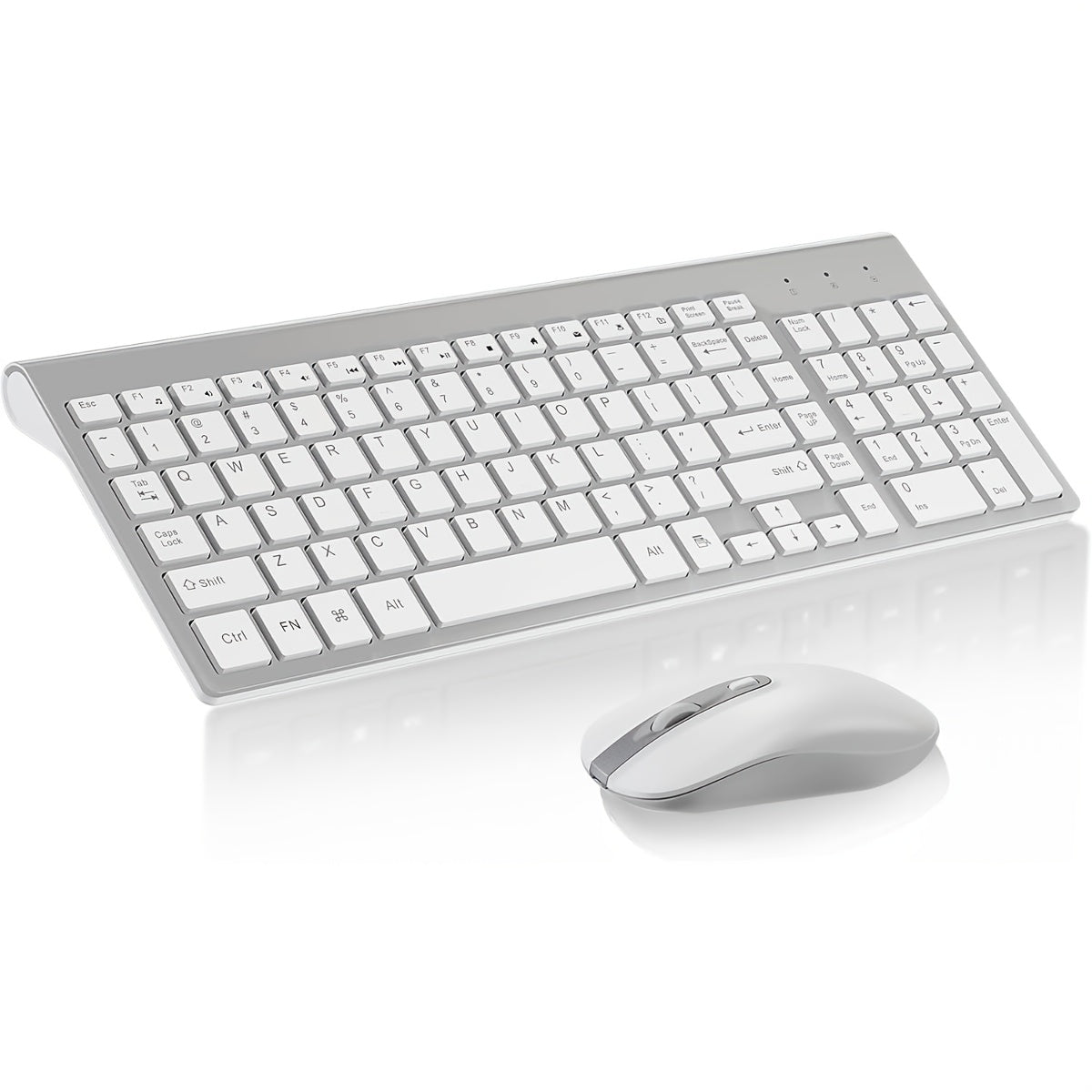 cimetech Wireless Keyboard and Mouse Combo, Compact Full Size Wireless Computer Keyboard and Mouse Set 2.4G Ultra-Thin Sleek Design for Windows, Computer, Desktop, PC, Notebook, Laptop