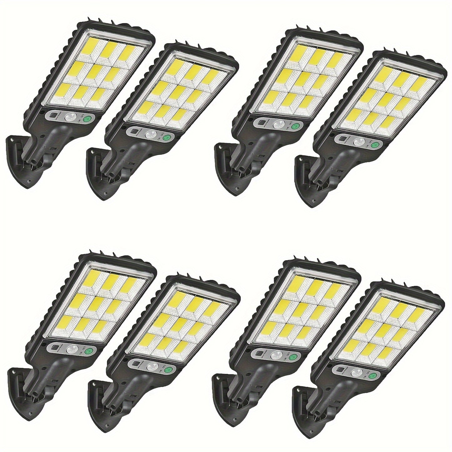 4pcs Solar Motion Sensor Lights with Remote Controller, Solar Panel Powered Security Lights, Pathway Light for Garden Garage Yard Backyard Patio