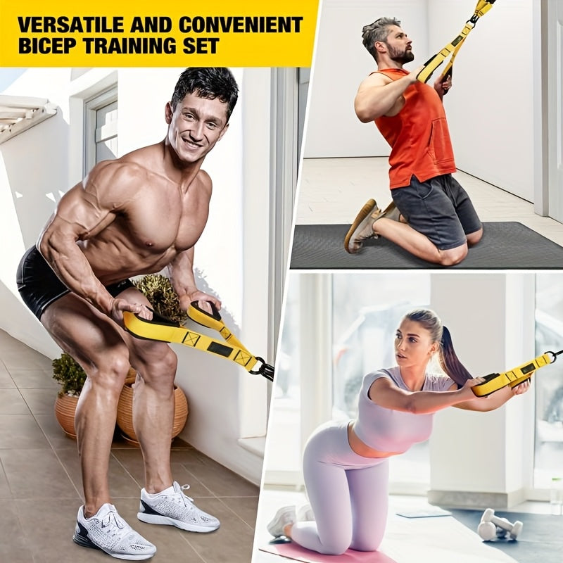 Heavy-Duty Latex Resistance Bands Set, 75-225lbs Adjustable Resistance with Handle & Door Anchor, Stackable Tricep Workout Equipment for Deltoid Push, Face Pull, Bicep Curls - Home Gym Resistance Bands, Ideal for Sports Lover