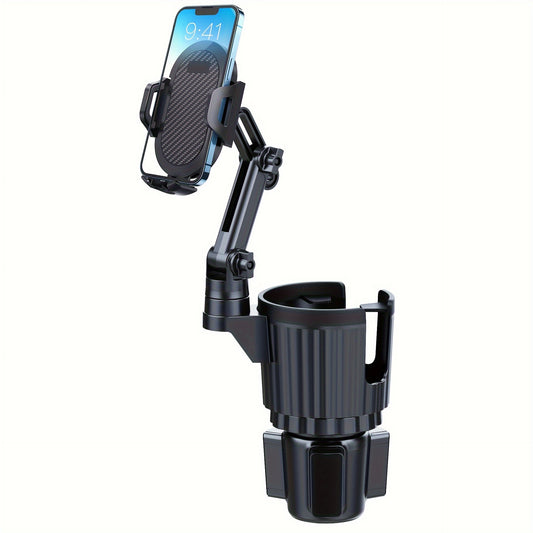 [YWOR 2-in-1 Car Phone Mount] YWOR 2-in-1 Car Cup Phone Mount - Waterproof ABS Design, 360-Degree Rotation, Compatible with iPhone & All Smartphones, Ideal for Car and Travel Use | Adjustable Phone Mount | Durable ABS Materia