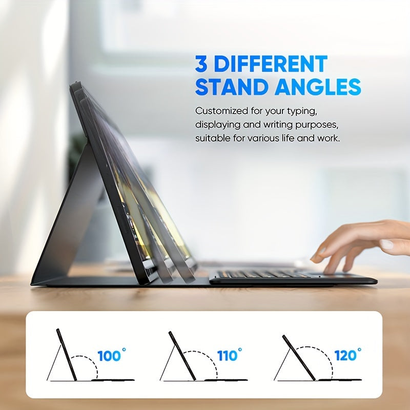 12.9" Case With Keyboard For IPad Pro (iPad Not Included) Keyboard With Trackpad 7 Color Backlit, Detachable Wireless Keyboard Compatible For IPad Pro 12.9 6th Generation 2023, 5th Gen, 4th Gen, 3rd Gen, Black