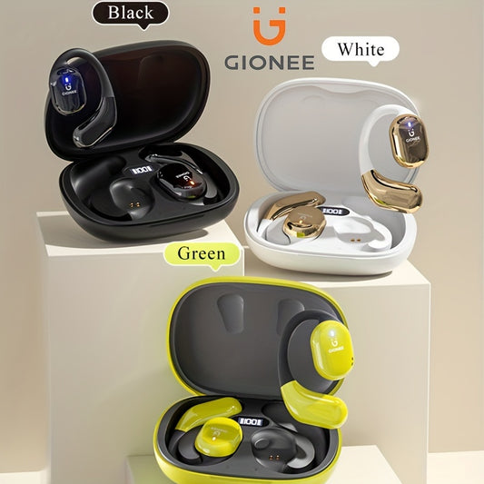 8H Playtime Gionee JL001 Wireless Earbuds - Hi-Fi Sound, Noise Cancellation, 90° Suspension Positioning Earhook, Touch Control with Siri, Detachable Design, Rechargeable Lithium Polymer Battery, and Portable Charging Case