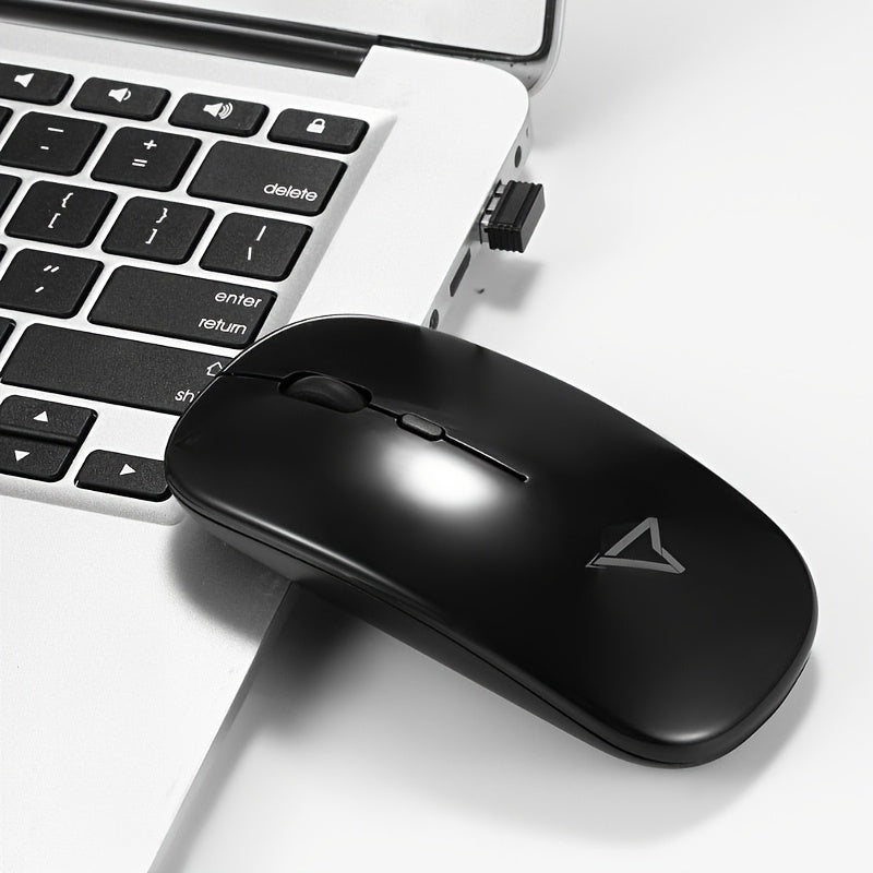 Ergonomic 2.4G Wireless Mouse - Sleek, Portable Design for PC & Laptop Gaming | Optical Technology, No Battery Required
