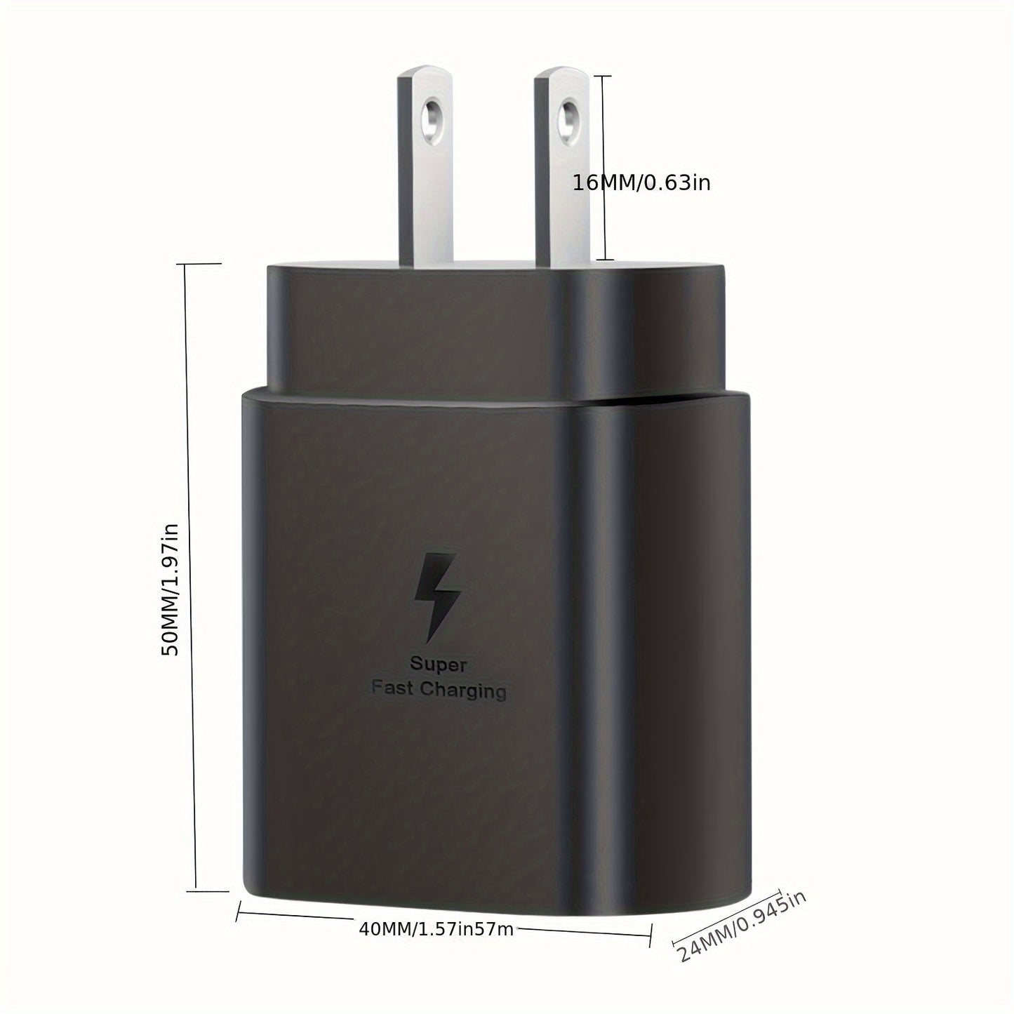 20W Fast Charger - Wall Charger with 4ft Type C Cable for Samsung Galaxy S23 Ultra/S23/S23+/S22/S22 Ultra/S22+/S21 Ultra/S20 Ultra/Note 20/Note 10/Z Fold 3 - Rapid Charging and Compact Design