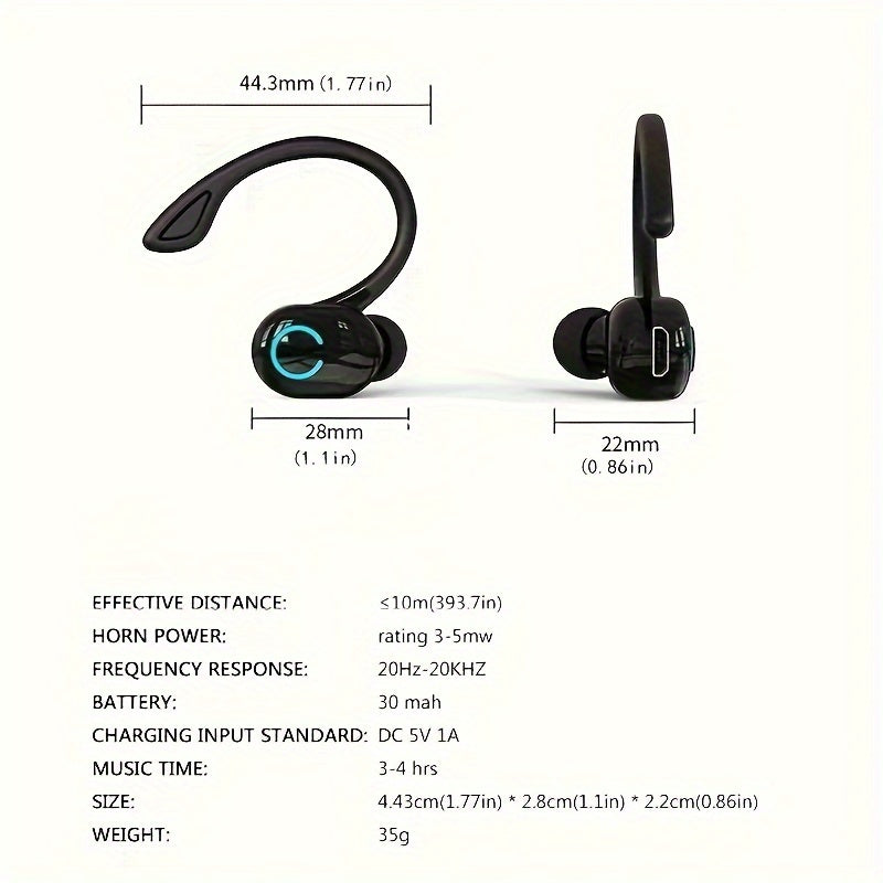 Compact Wireless Earbuds with HD Sound, Volume Control, Wireless Connectivity, and Long-Lasting Battery - Perfect for Calls & Music
