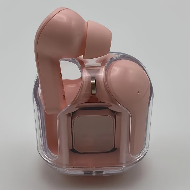 Wireless Earbuds with LED Digital Display and USB-C Charging Case, Touch Control In-Ear Headphones with Noise Cancelling Voice Call, Low Latency, Easy Pairing, Open-Back Earcups, Non-Waterproof Plastic Build, Compatible with