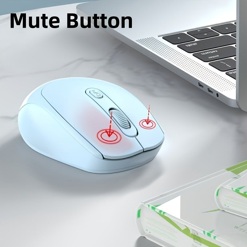Wireless Mouse, 2.4G Silent Mouse, Computer Mouse with USB Nano Receiver, Suitable for Laptops, Chromebooks, PCs, Macs, Windows