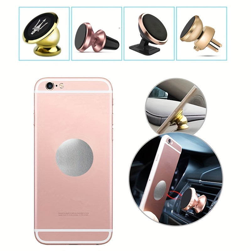 10pcs Magnetic Phone Mount Discs - Durable Iron Plates for Car & Phone Holders, Assorted Sizes (40mm/35mm/30mm/25mm/20mm)
