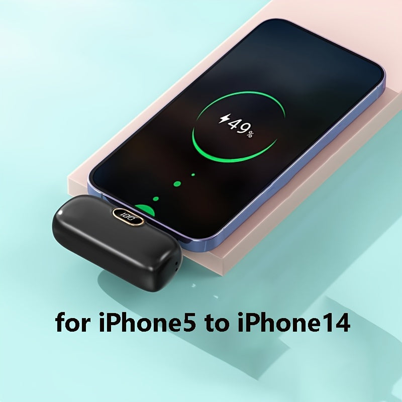 5000mAh Mini Power Bank Wireless Fast Charger Comes With Output Cable, Mini Portable External Battery, Power Bank For IPhone14, Samsung Android Power Bank