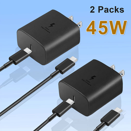 For Samsung Charger USB-C Super Fast Charger with 4FT Type 45W Charging Cable Cord Charger for Samsung Ultra/S23/S23+/S22/S22 Ultra/S22+/S21, Z Fold 5/Z Fild 5, Tab S8/S8+/S7/S7+,