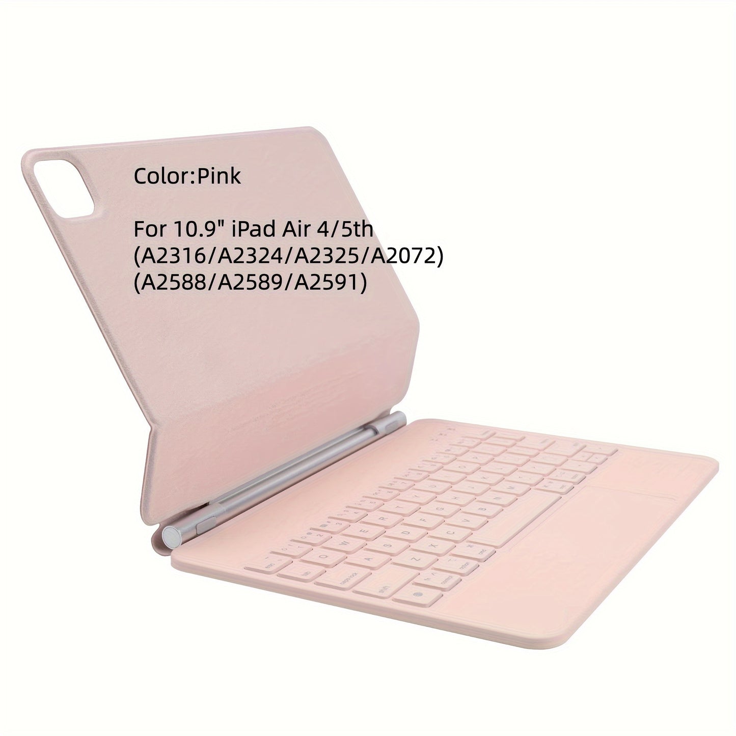 DVWDVW 7-Color Backlit For IPAD Keyboard Case, PU Leather, Magic Magnetic Stand Keyboard For IPad Pro 2024 (M4) With Multi-Touch Trackpad, Floating Design, 7 Colors Backlit, Wireless Keyboard Case