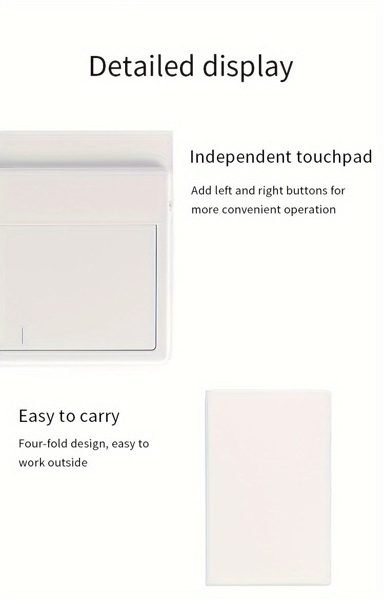 1pc JOMAA Compact Folding Wireless Keyboard for iPad Air 2, Touchpad Design, Windows 10 Compatible, USB Cable Included, Rechargeable Polymer Battery, Smart Hand Orientation, Wireless Connectivity