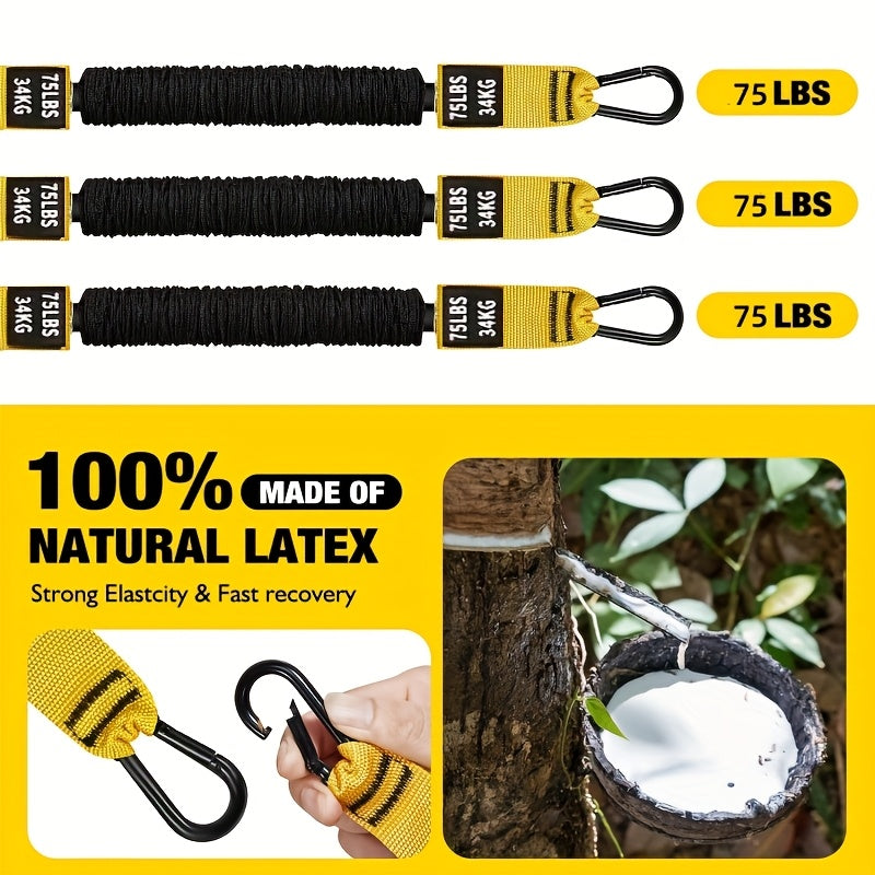 Heavy-Duty Latex Resistance Bands Set, 75-225lbs Adjustable Resistance with Handle & Door Anchor, Stackable Tricep Workout Equipment for Deltoid Push, Face Pull, Bicep Curls - Home Gym Resistance Bands, Ideal for Sports Lover