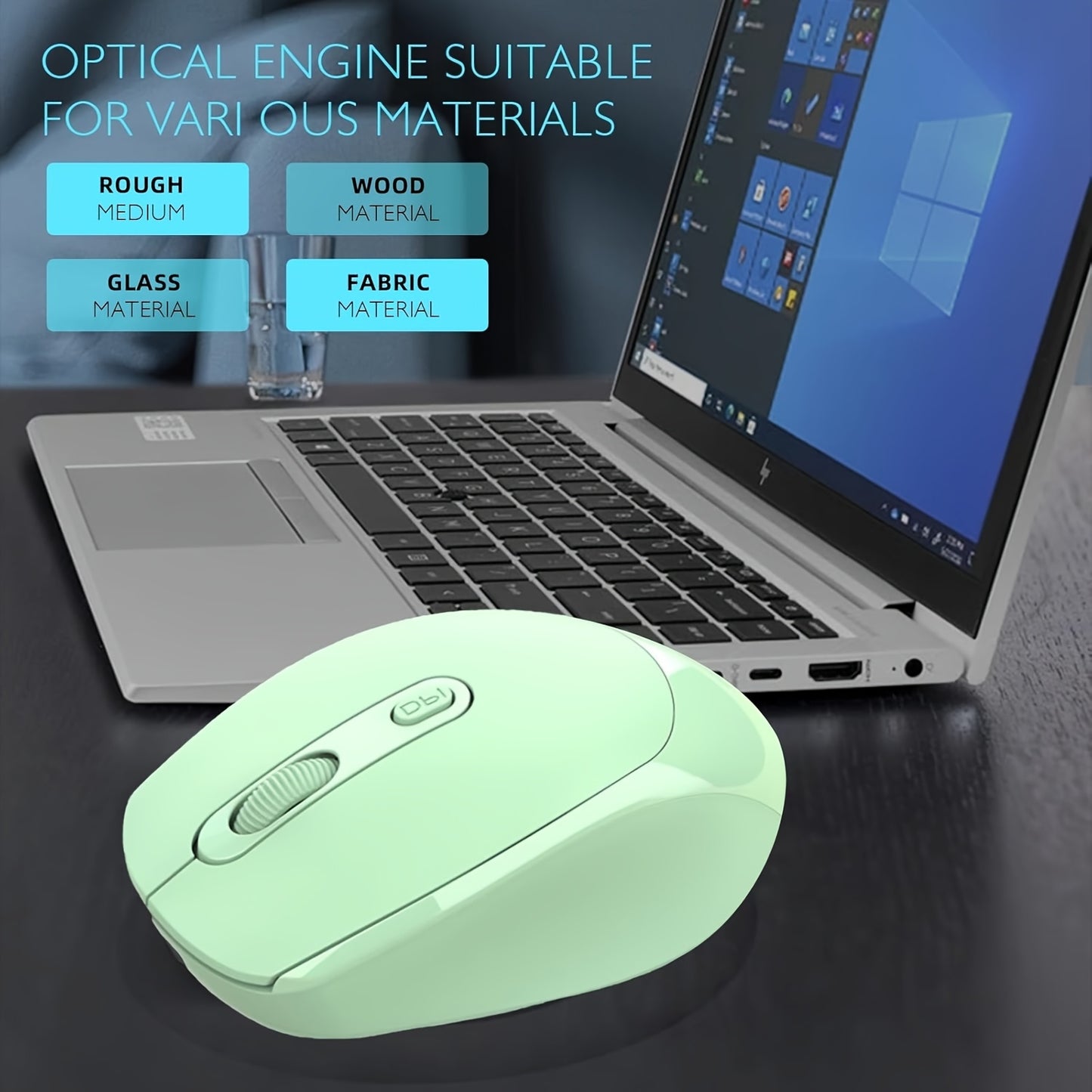 Wireless Mouse, 2.4G Silent Mouse, Computer Mouse with USB Nano Receiver, Suitable for Laptops, Chromebooks, PCs, Macs, Windows