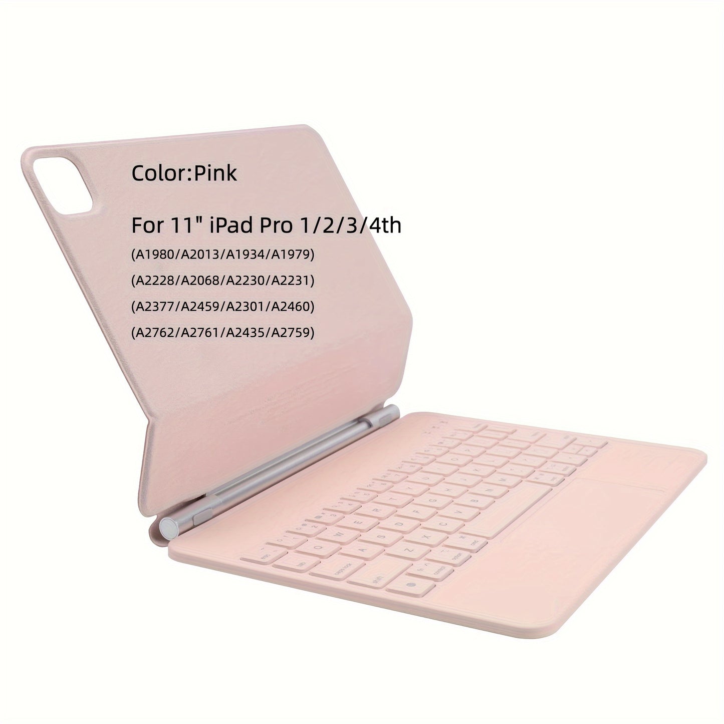 DVWDVW 7-Color Backlit For IPAD Keyboard Case, PU Leather, Magic Magnetic Stand Keyboard For IPad Pro 2024 (M4) With Multi-Touch Trackpad, Floating Design, 7 Colors Backlit, Wireless Keyboard Case